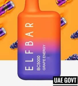 سحبة الف بار 5000 مشروب طاقة عنب elfbar-bc5000-grape-energy