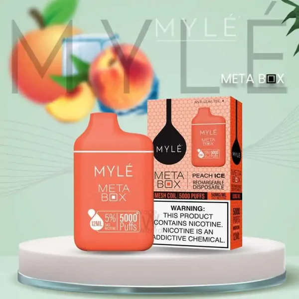 Myle Meta Box Peach Ice (5000 puff)