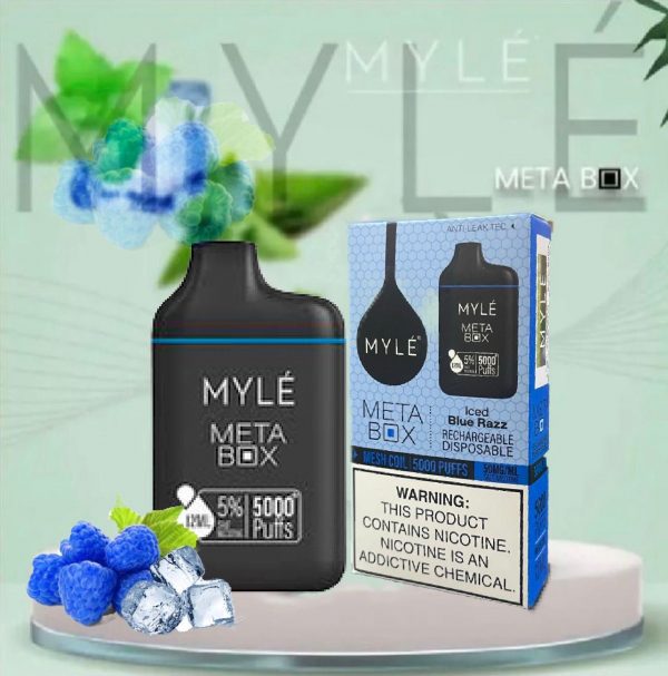 Myle Meta Box Iced Blue Razz (5000 puff)